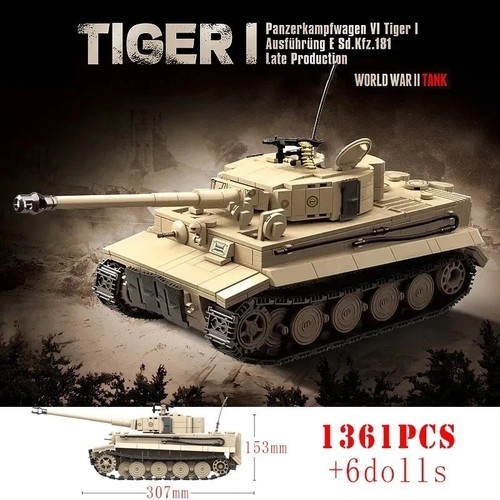1361pcs tiger tank brick - tank,